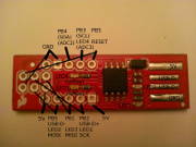 AVR Stick top labeled